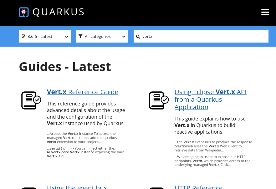 search vertx